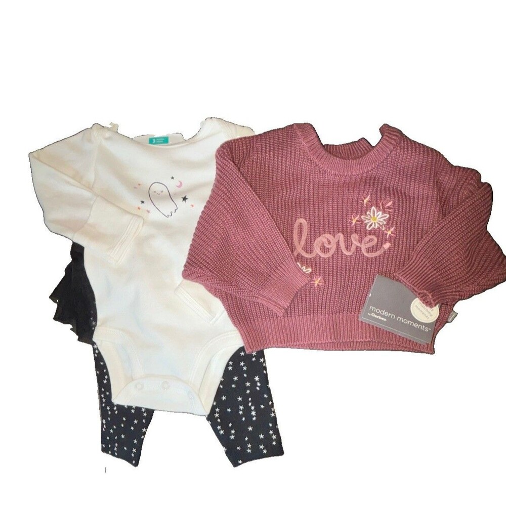 Carters Modern Moments Baby Girl 3 Months Fall Halloween Clothing Lot Of 2 NWT